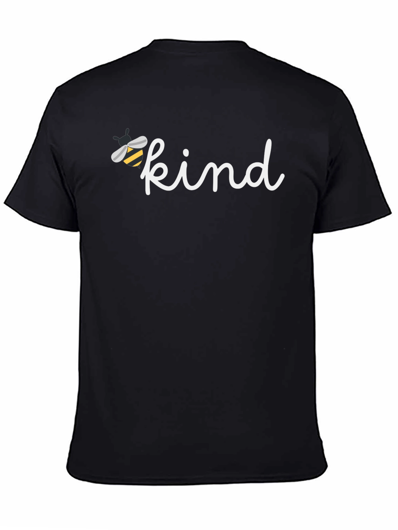 Bee Kind Graphic Tee - Black Cotton Casual T-Shirt