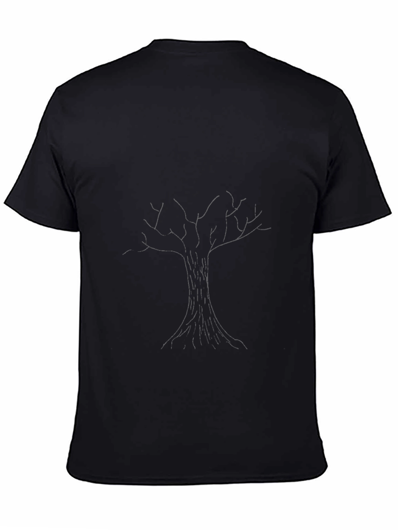 Mens Black Tree Graphic Tee - Stylish Casual Wear
