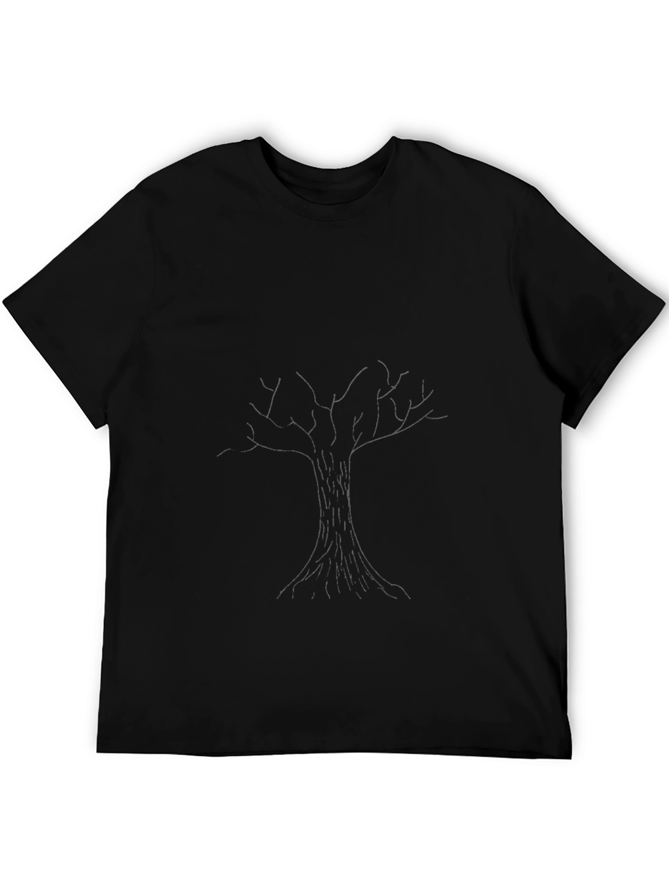 Mens Black Tree Graphic Tee - Stylish Casual Wear