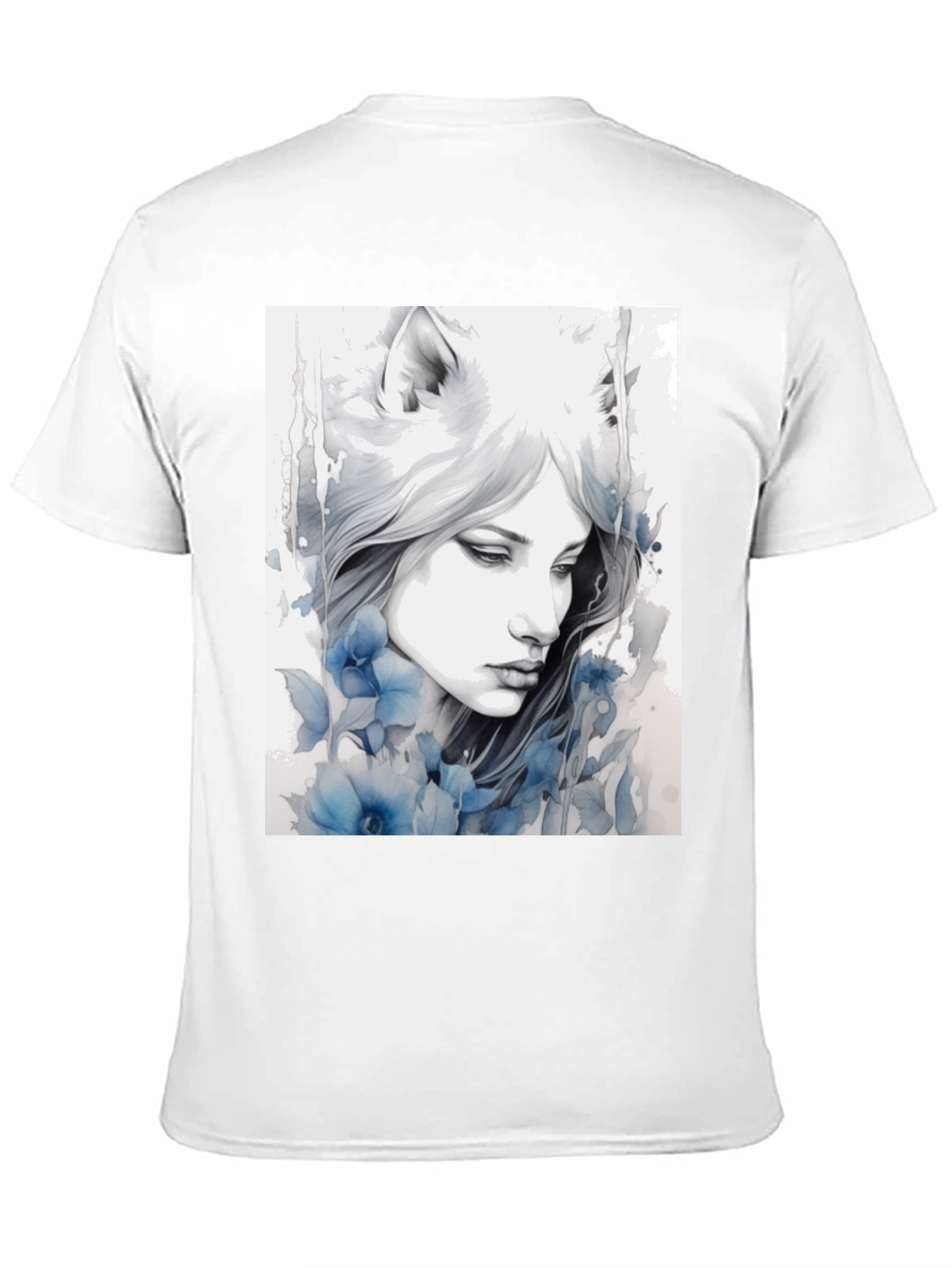 Wolf Woman Art Graphic T-Shirt