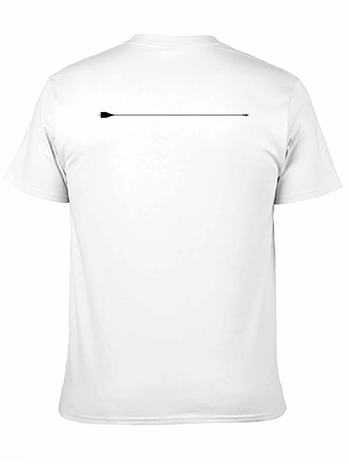 Mens Black Casual Tee with Arrow Graphic
