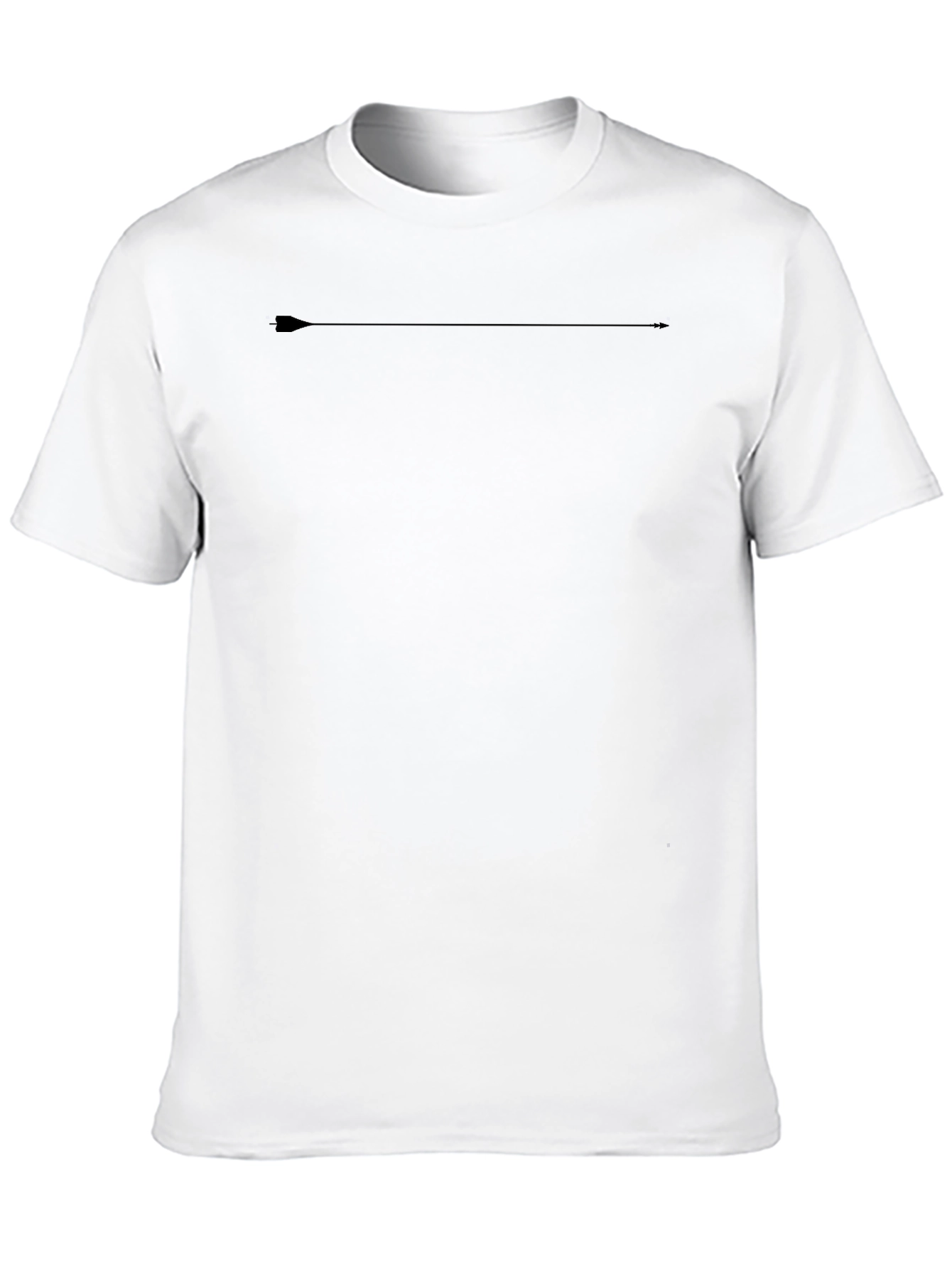 Mens Black Casual Tee with Arrow Graphic