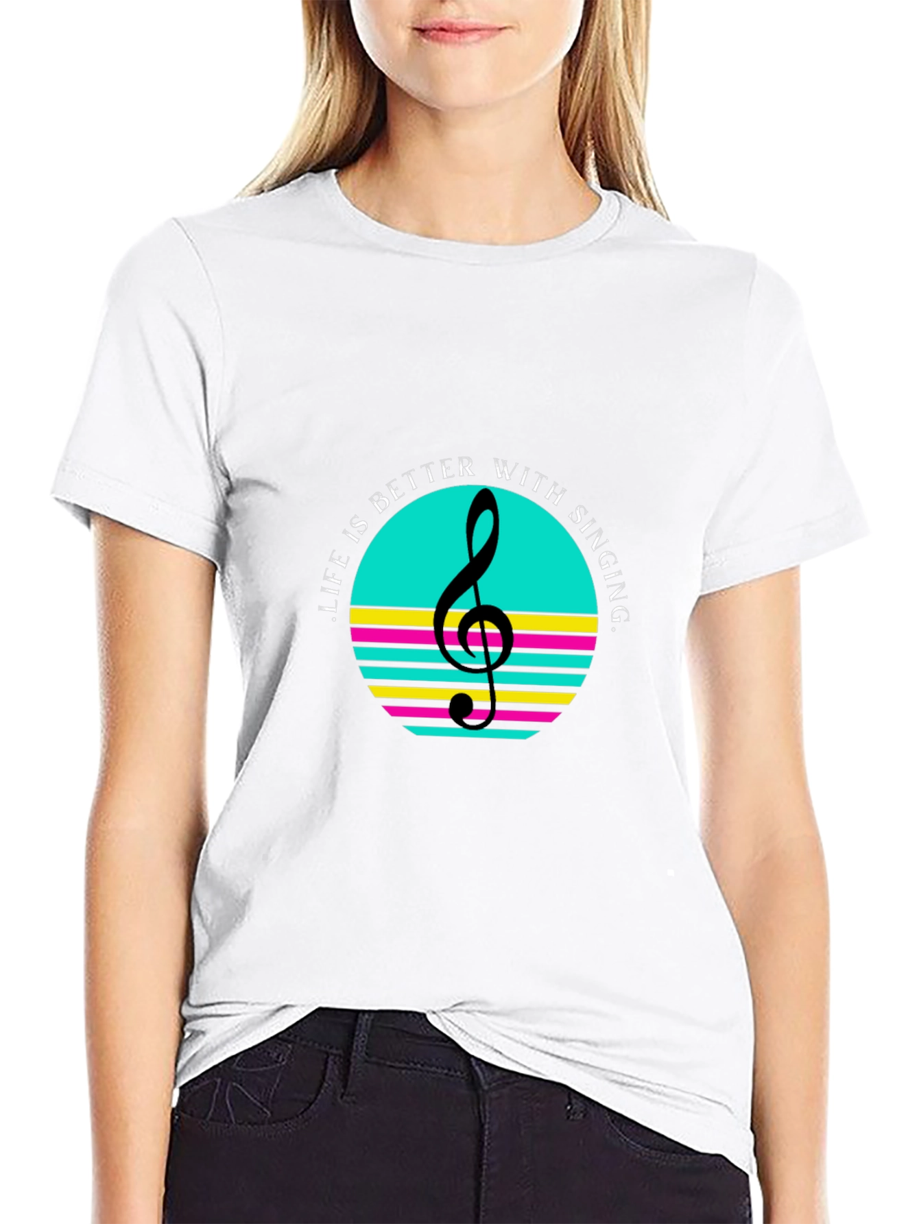 Life is Better With Singing - Stylish Graphic T-Shirt