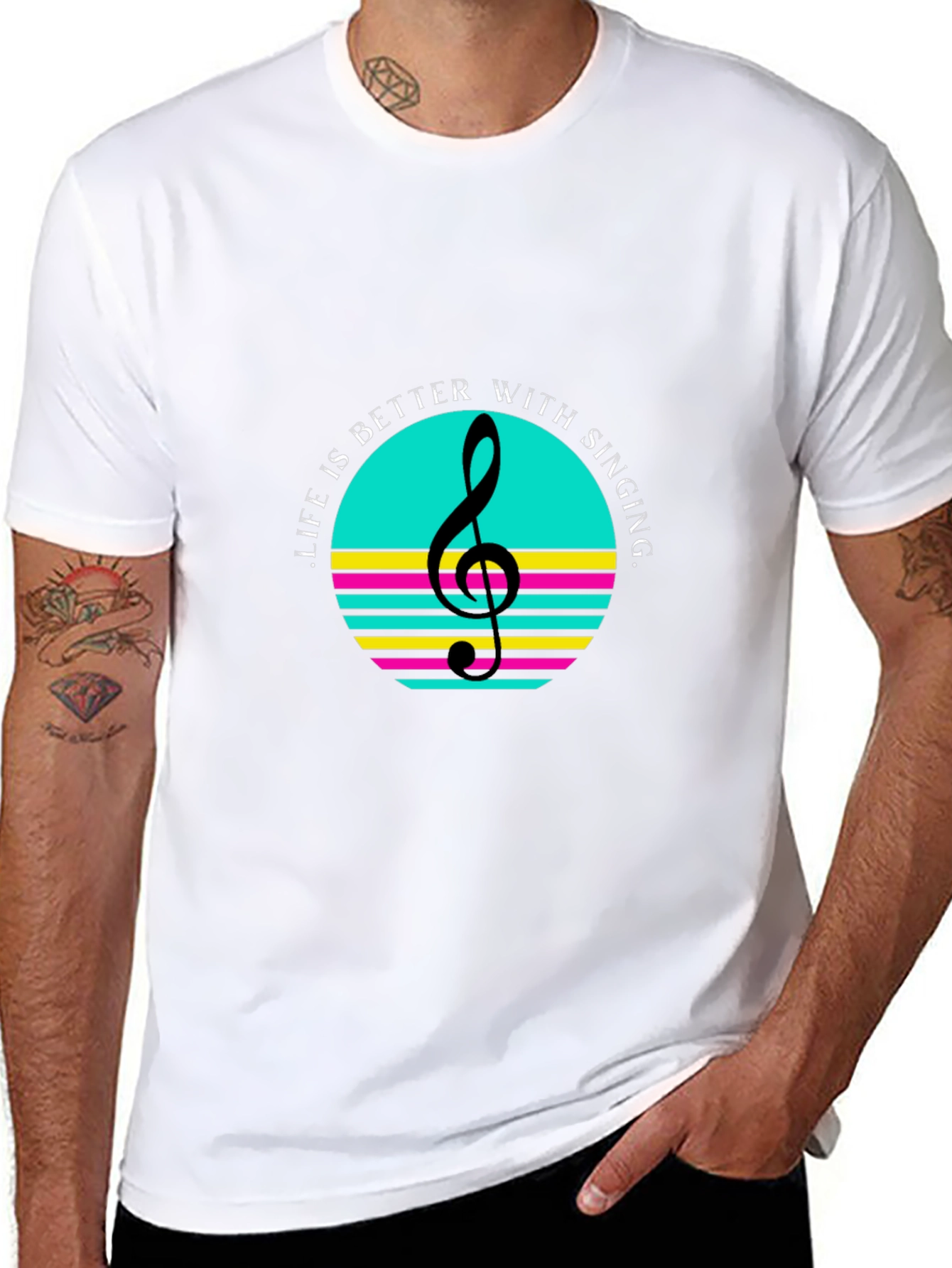 Life is Better With Singing - Stylish Graphic T-Shirt
