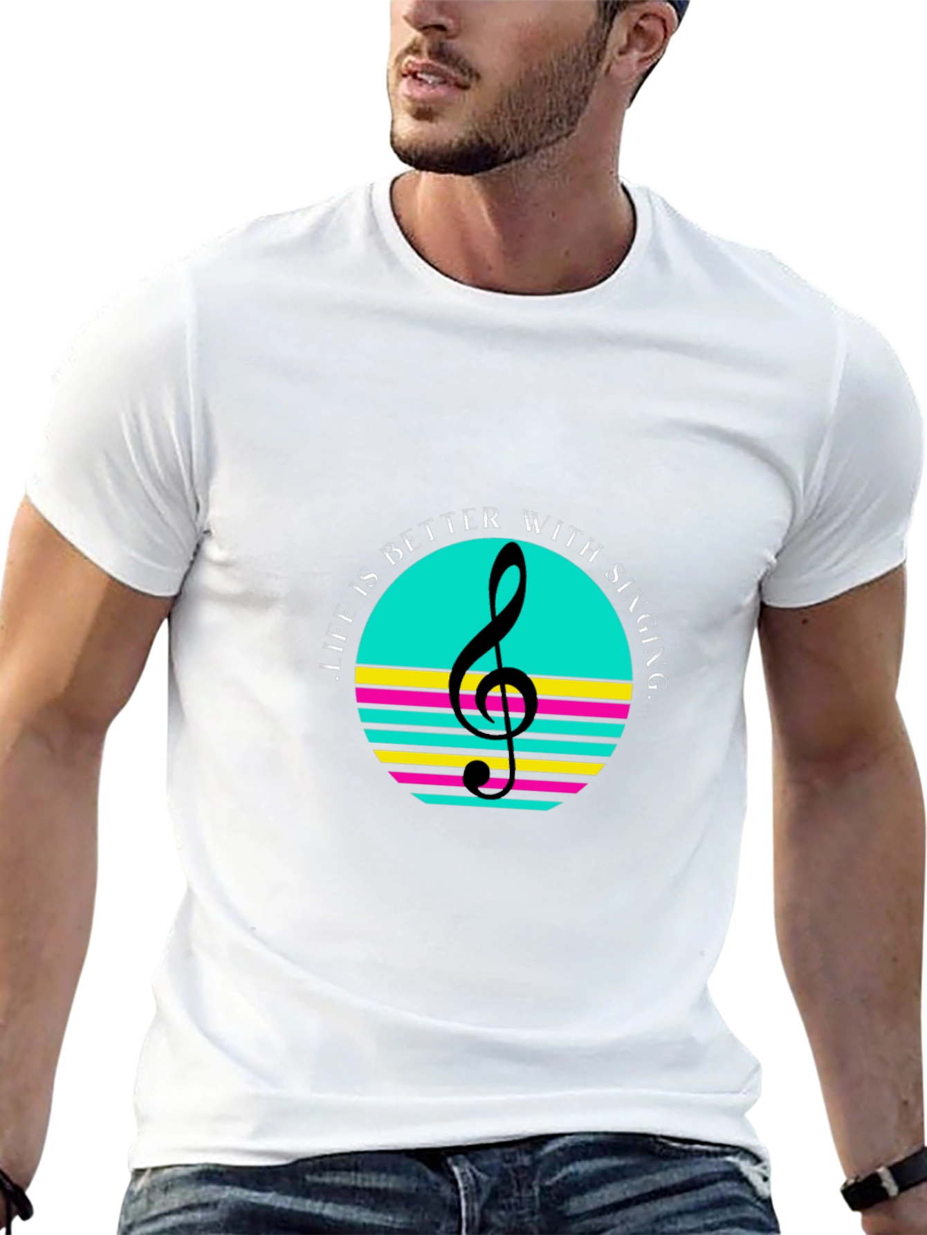 Life is Better With Singing - Stylish Graphic T-Shirt