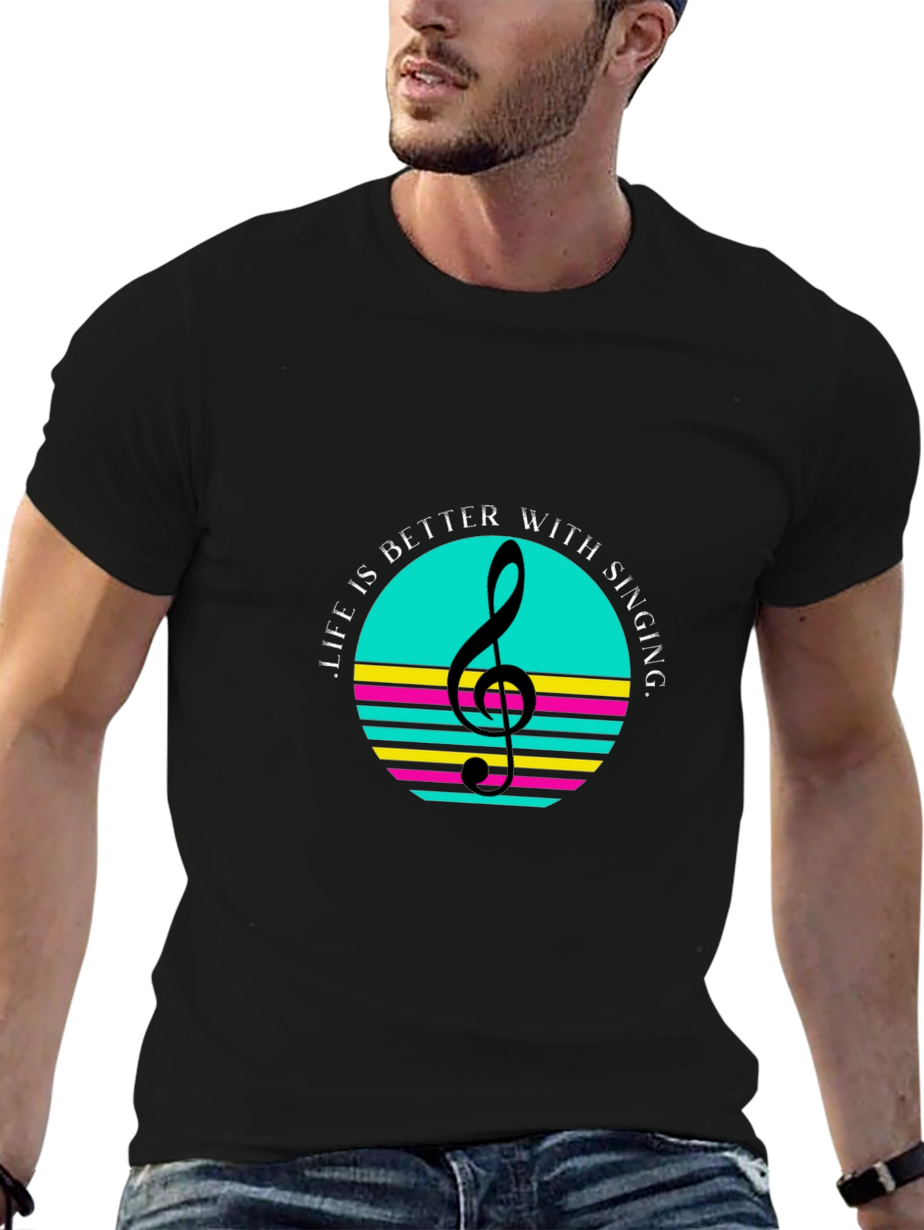 Life is Better With Singing - Stylish Graphic T-Shirt