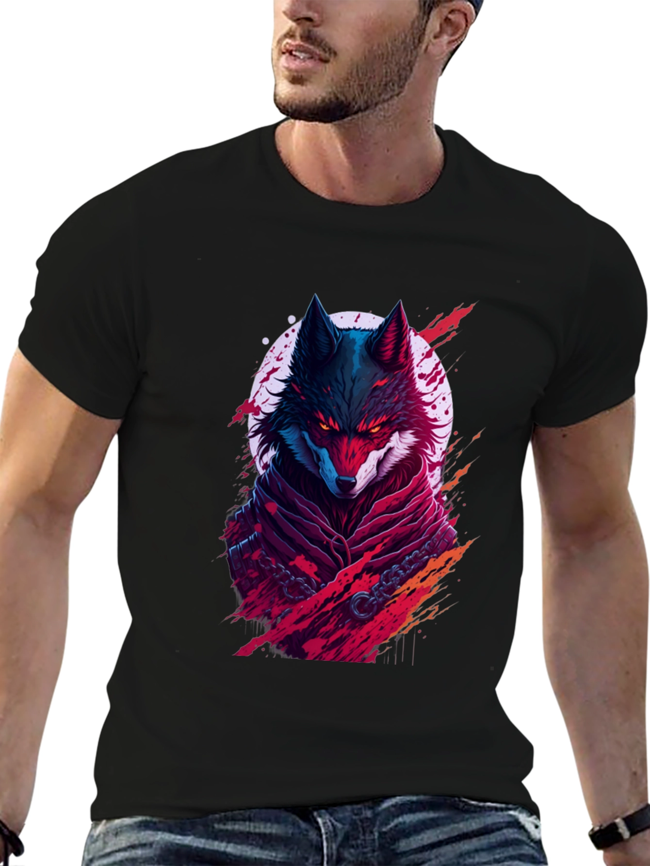Wolf Graphic Tee - Unique Streetwear Design