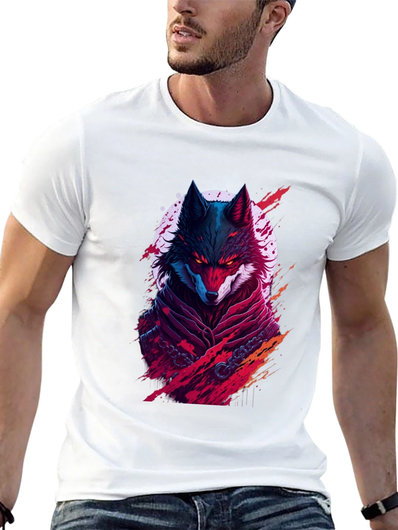 Wolf Graphic Tee - Unique Streetwear Design