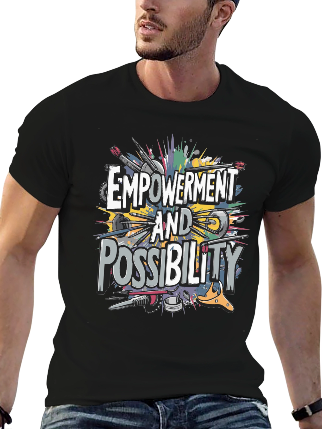 Empowerment & Possibility Graphic T-Shirt - Black