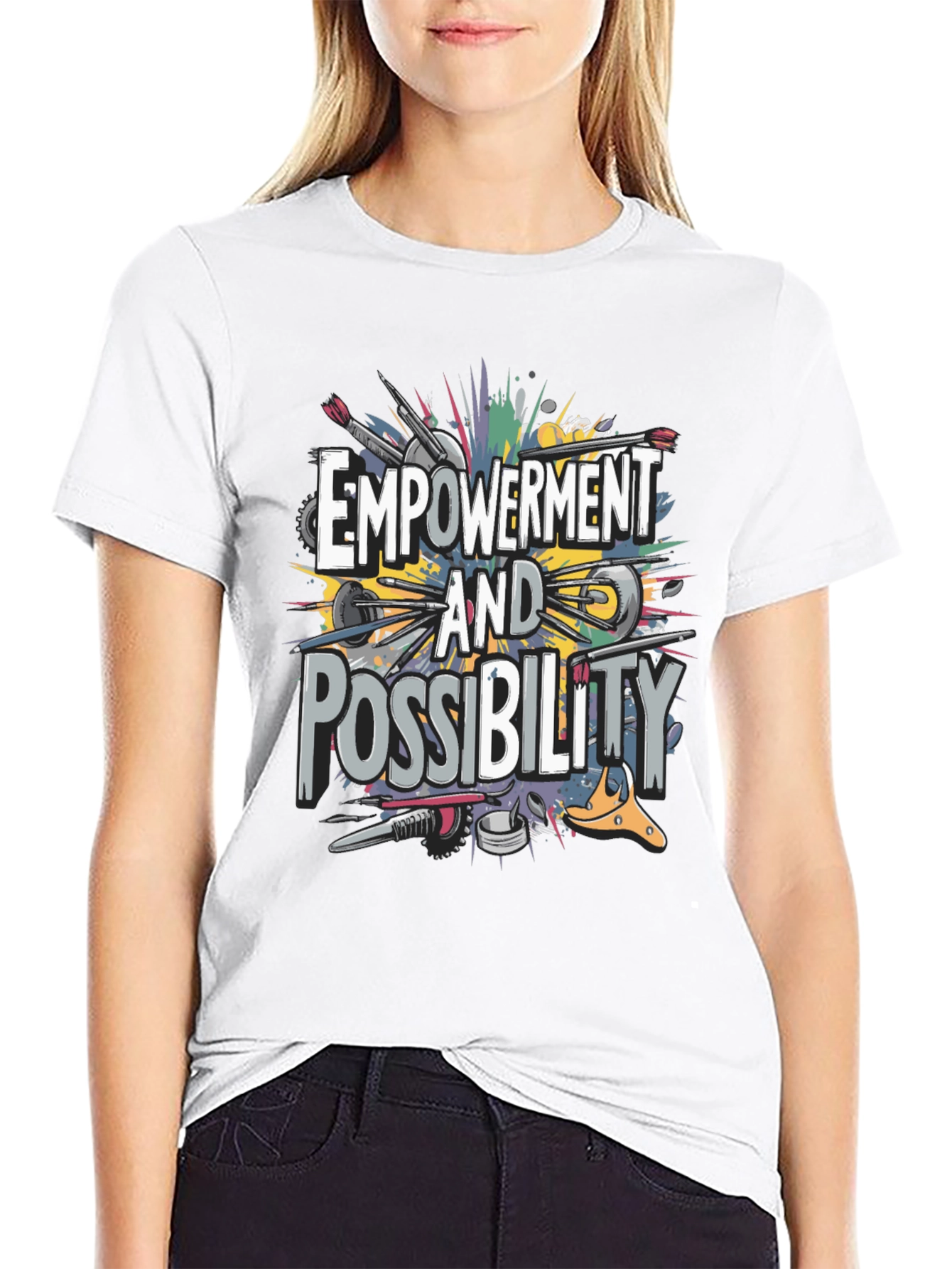 Empowerment & Possibility Graphic T-Shirt - Black