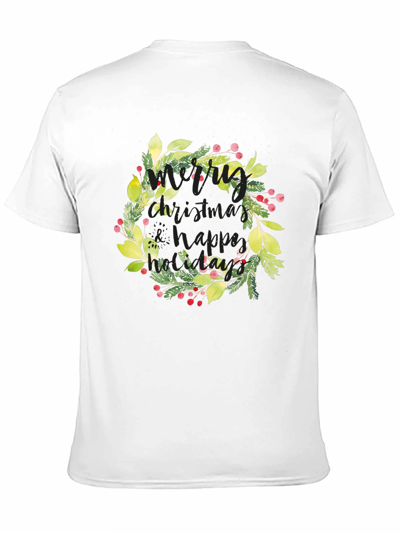 Festive Christmas Wreath Graphic Tee