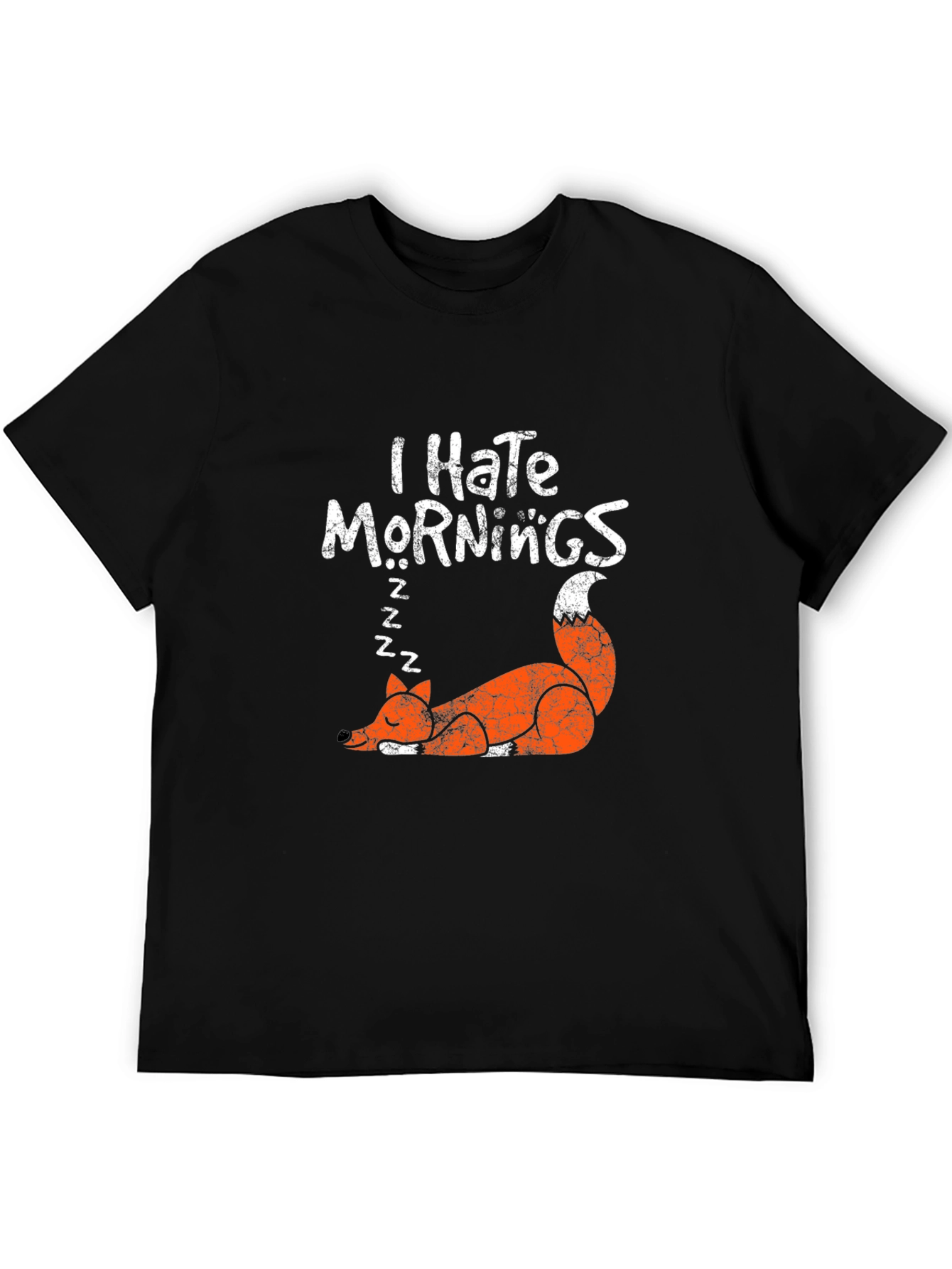 I Hate Mornings Fox Graphic T-Shirt