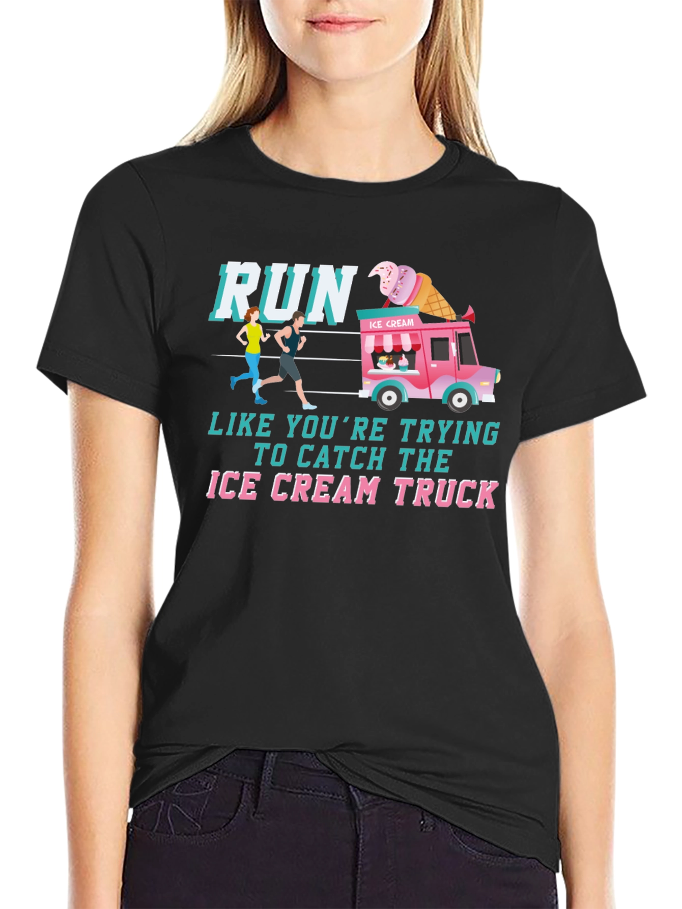 Run For Ice Cream Graphic T-Shirt