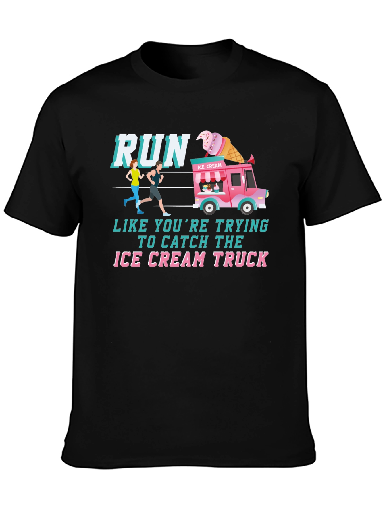 Run For Ice Cream Graphic T-Shirt