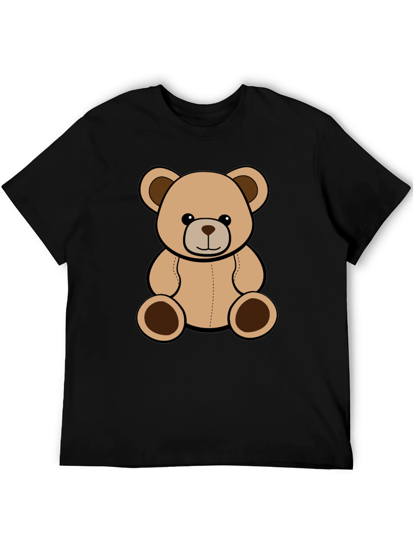 Teddy Bear Graphic Tee - Black