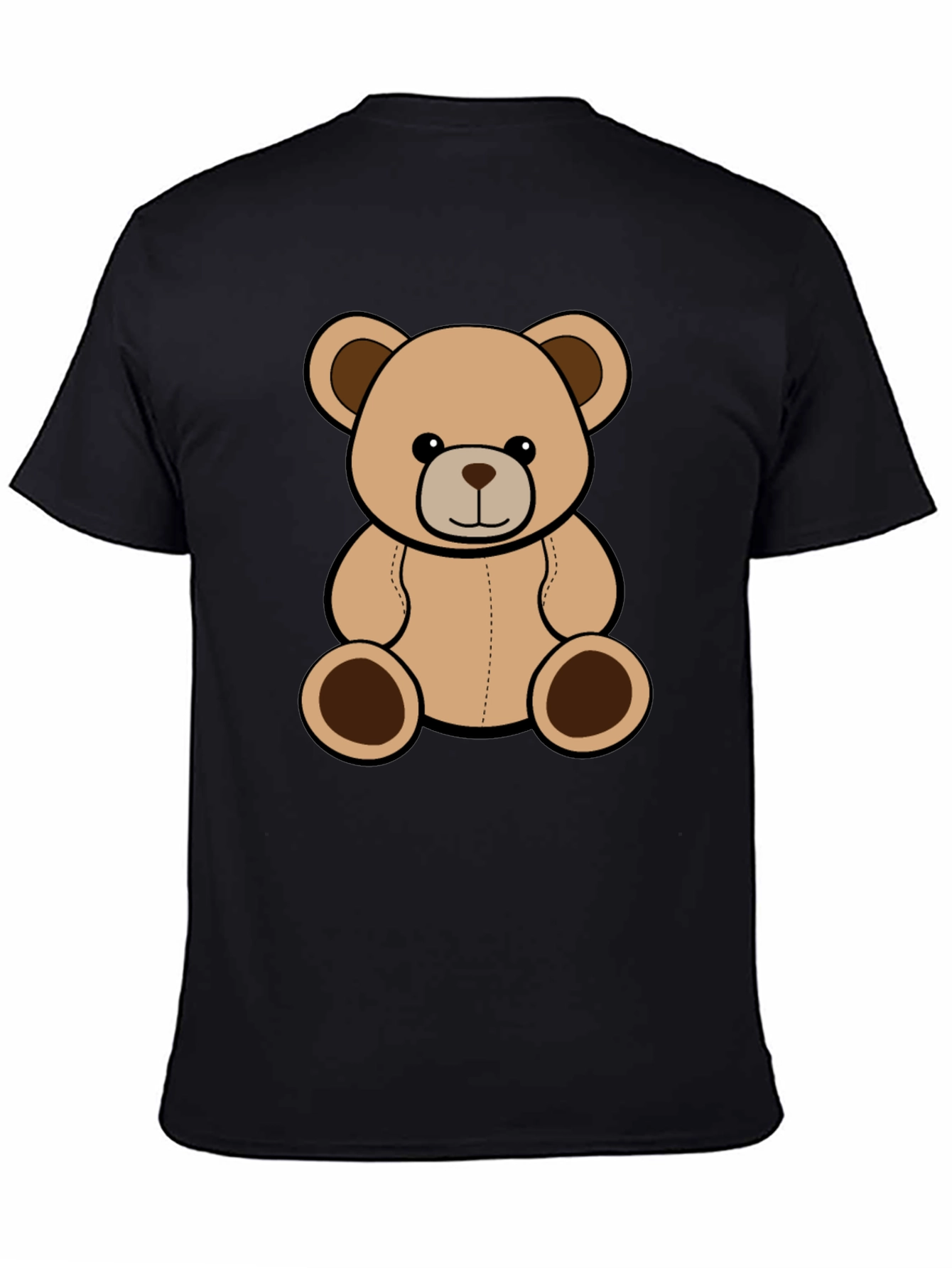 Teddy Bear Graphic Tee - Black