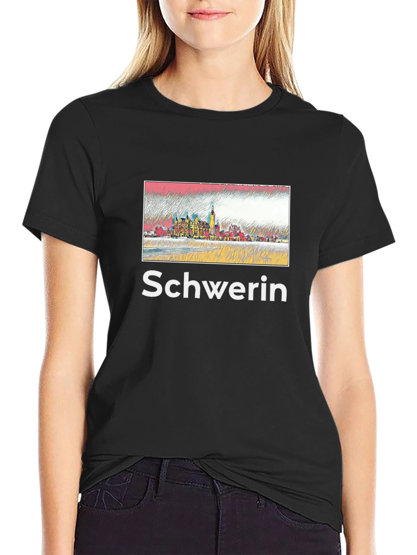Schwerin Castle Mens Black T-Shirt