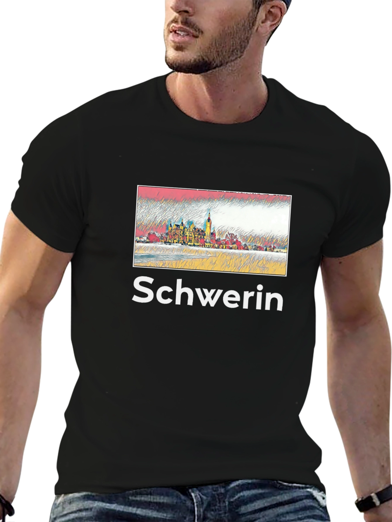 Schwerin Castle Mens Black T-Shirt