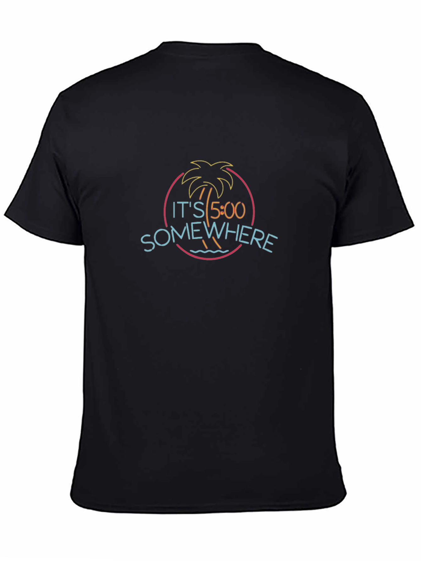 Its 5 OClock Somewhere Black Graphic Tee