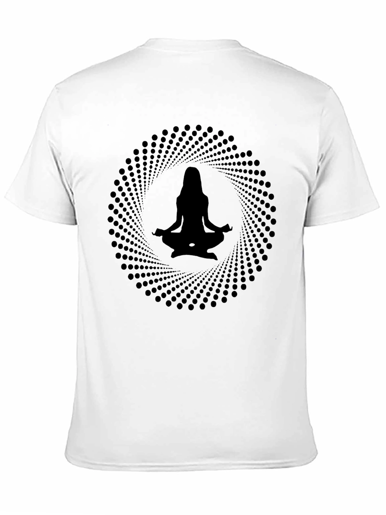 Meditative Silhouette Graphic Tee - Black