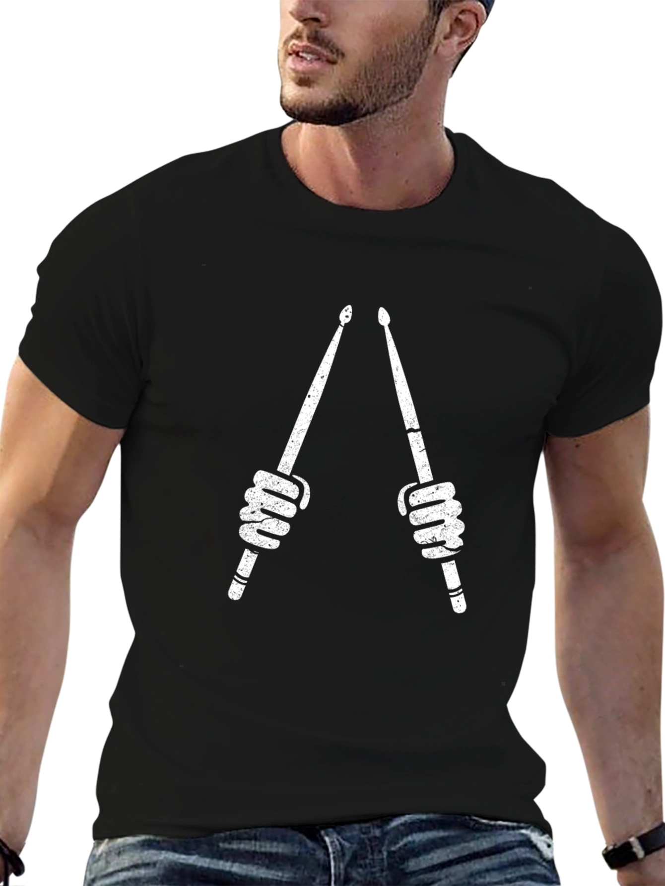 Drum Sticks Graphic Tee - Music Lover T-Shirt