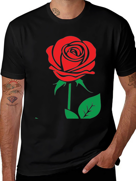 Rose Graphic Tee - Classic & Bold Design