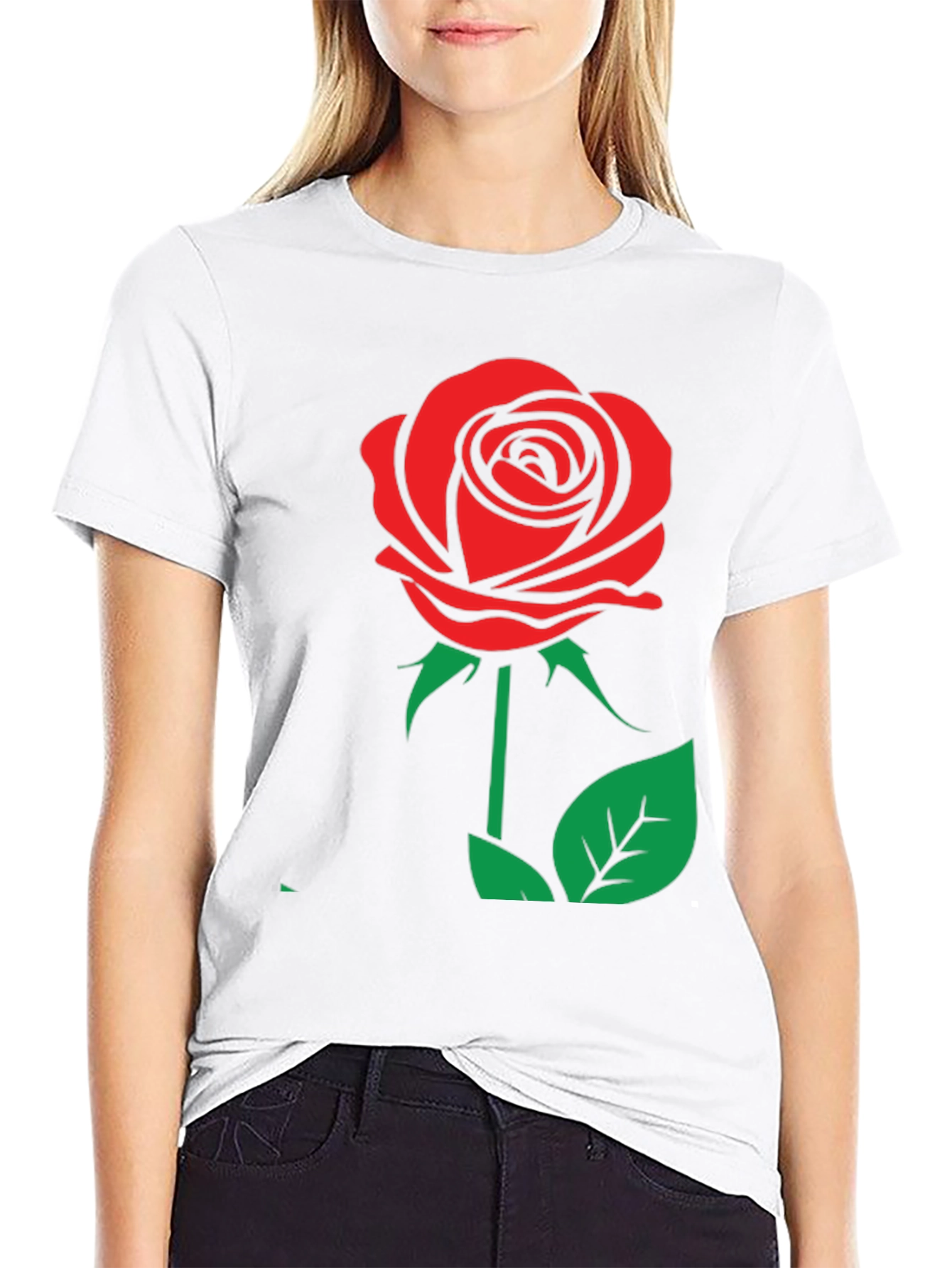 Rose Graphic Tee - Classic & Bold Design