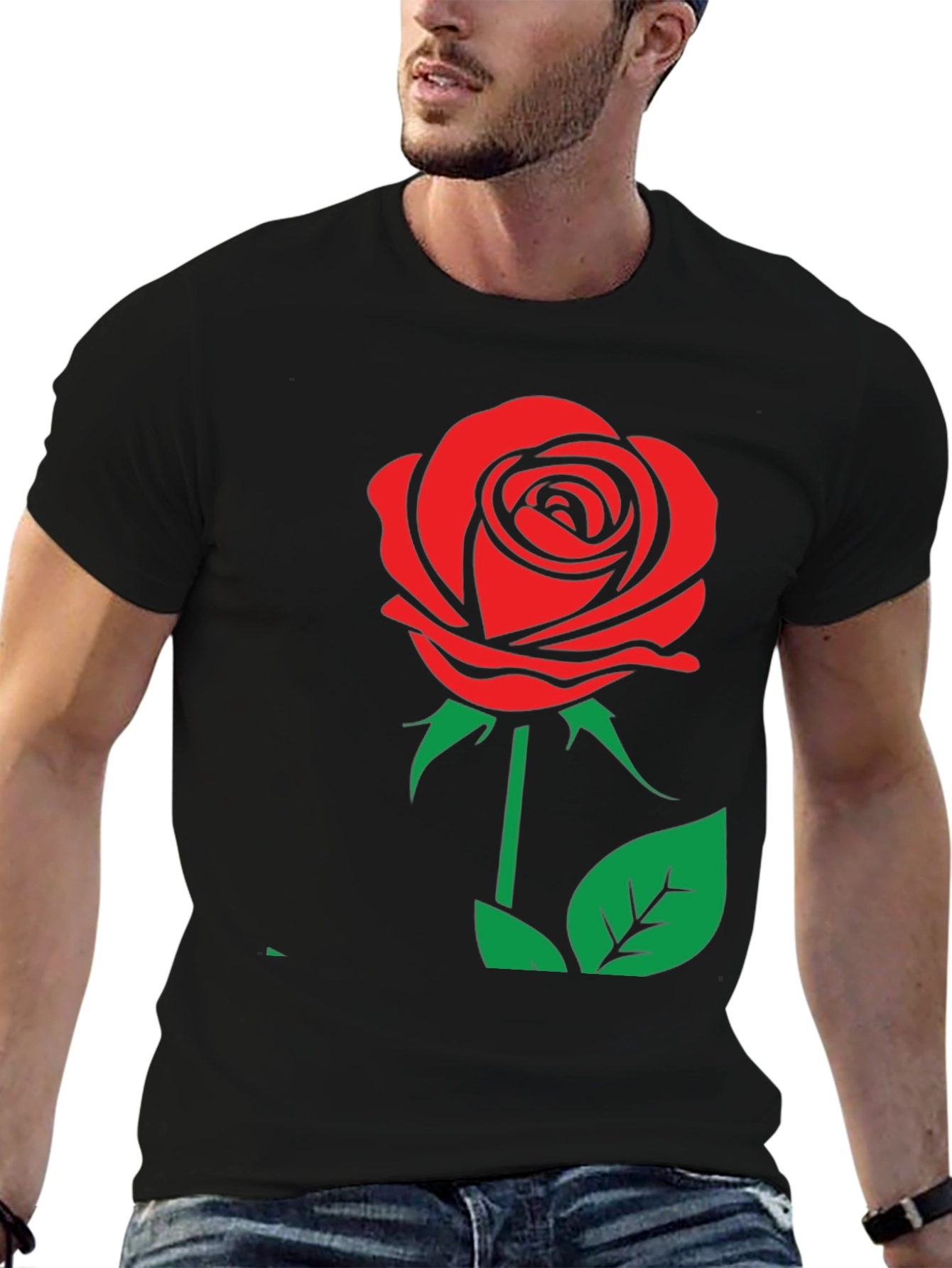 Rose Graphic Tee - Classic & Bold Design