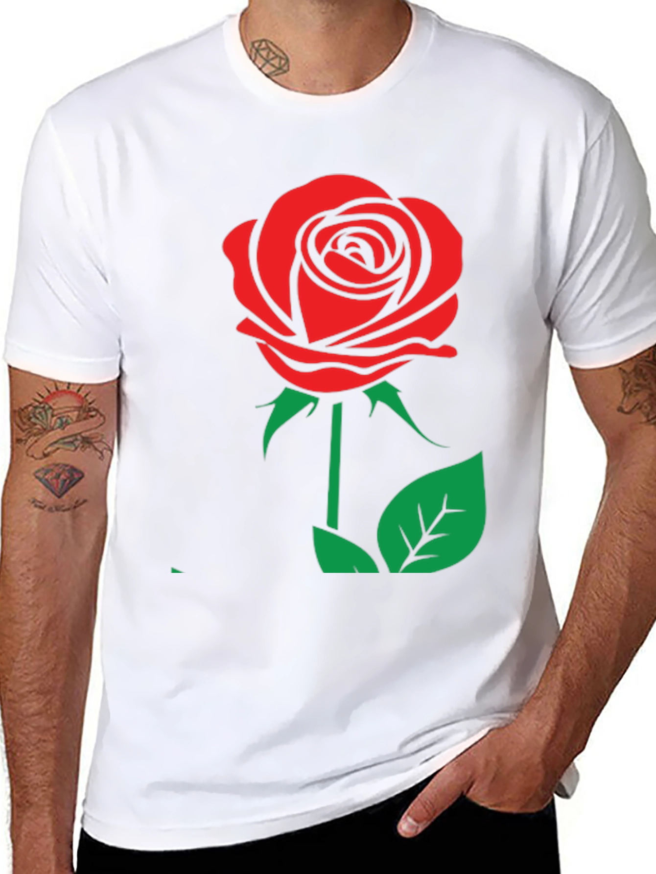 Rose Graphic Tee - Classic & Bold Design