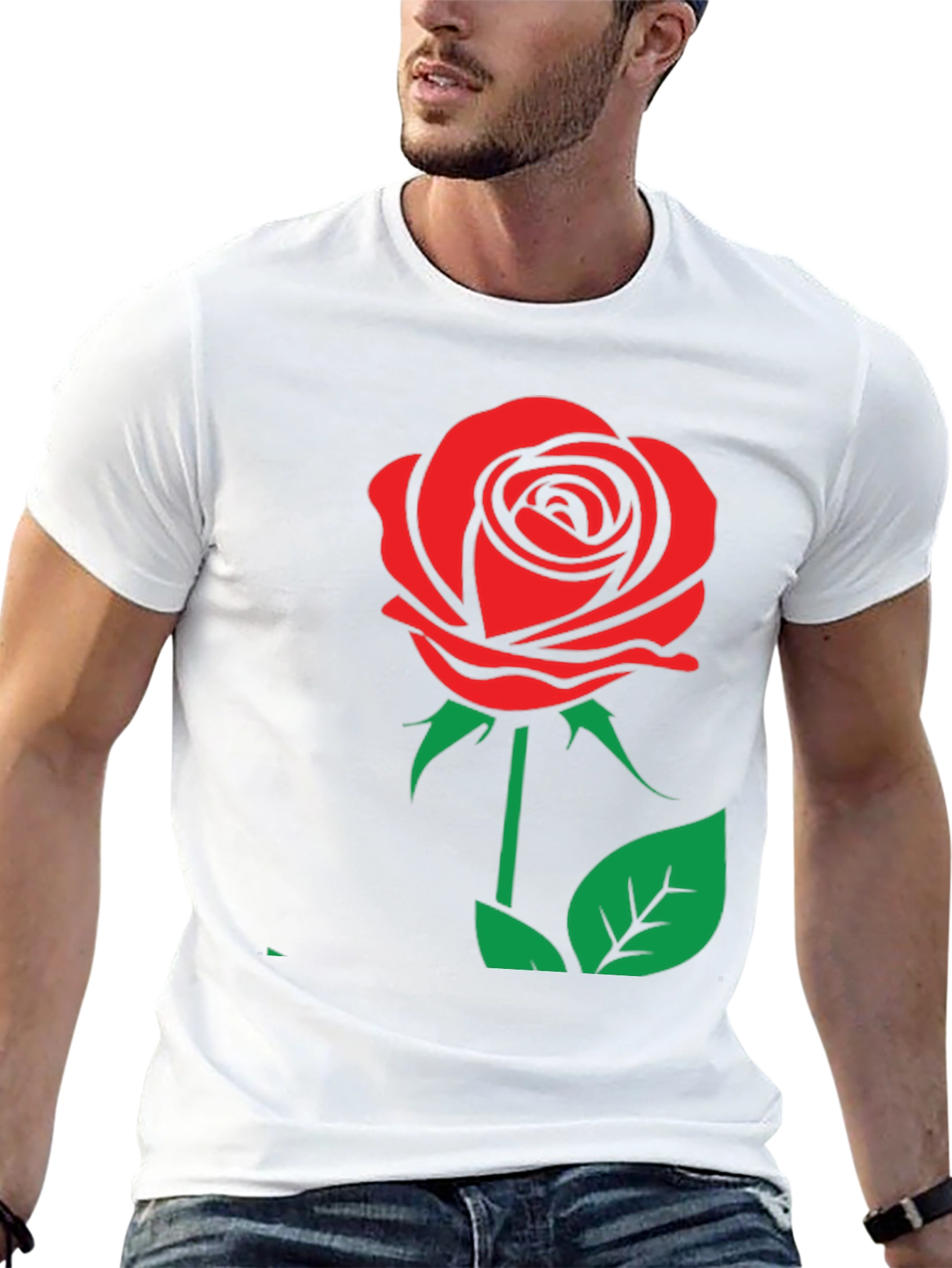 Rose Graphic Tee - Classic & Bold Design