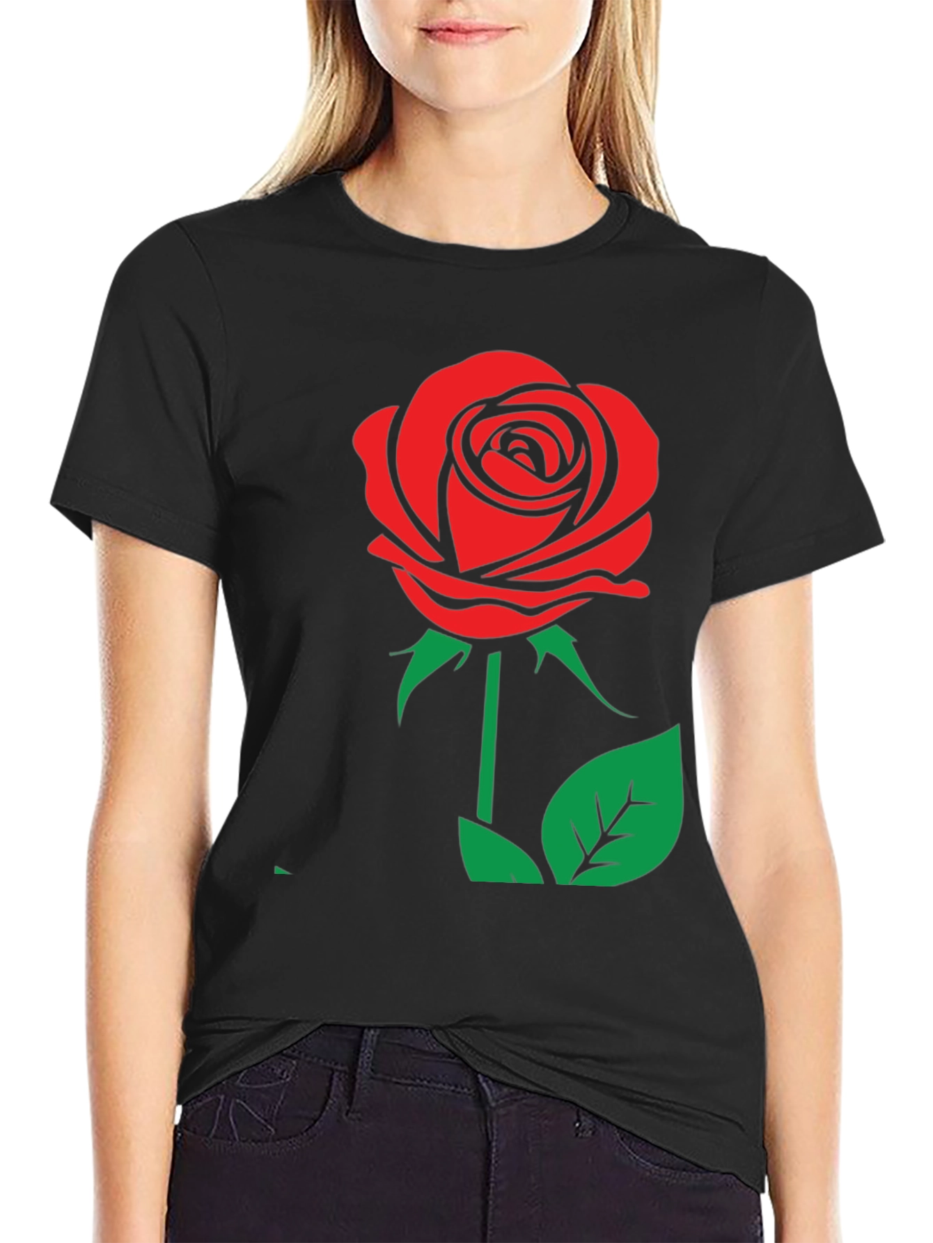 Rose Graphic Tee - Classic & Bold Design