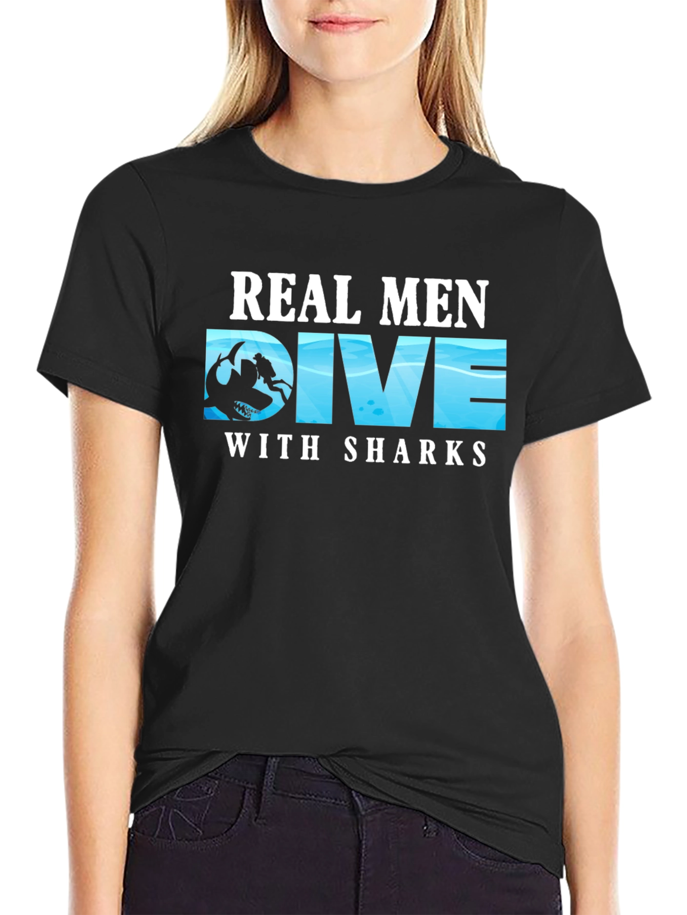 Real Men Dive With Sharks T-Shirt