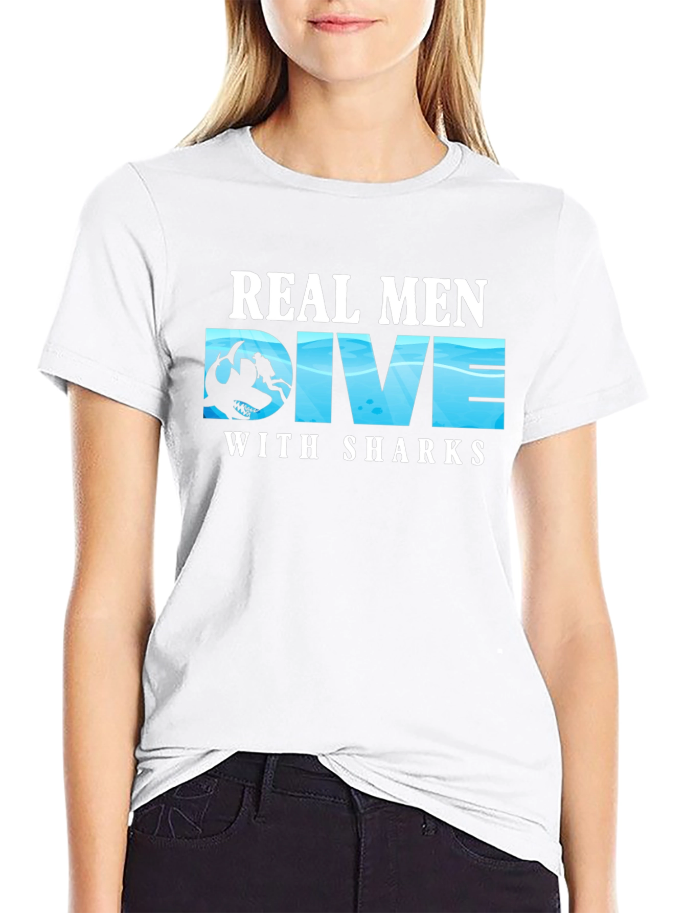 Real Men Dive With Sharks T-Shirt