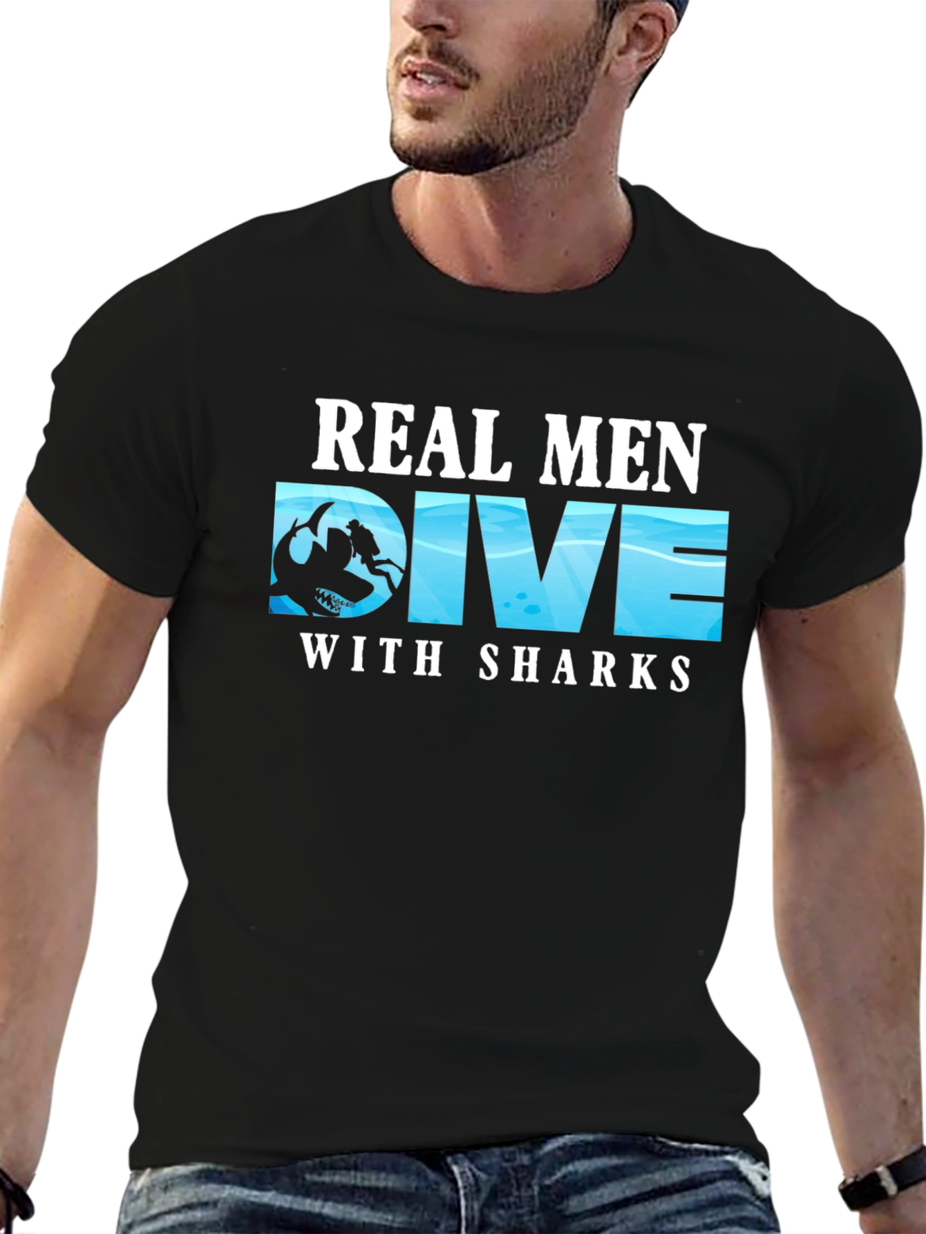 Real Men Dive With Sharks T-Shirt