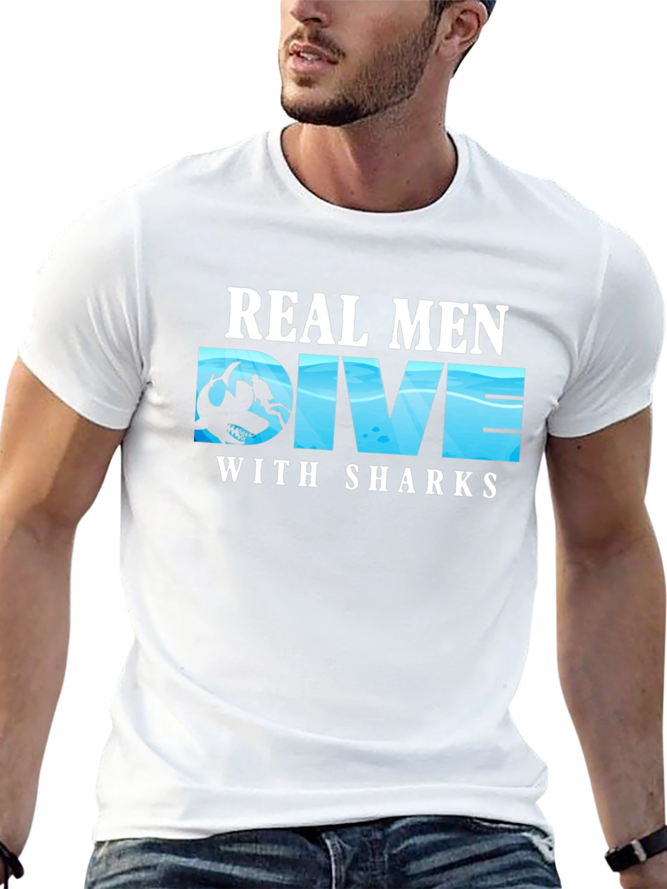 Real Men Dive With Sharks T-Shirt