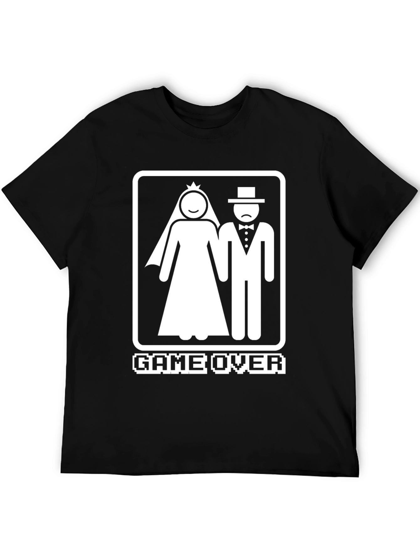 Game Over Wedding Black T-Shirt