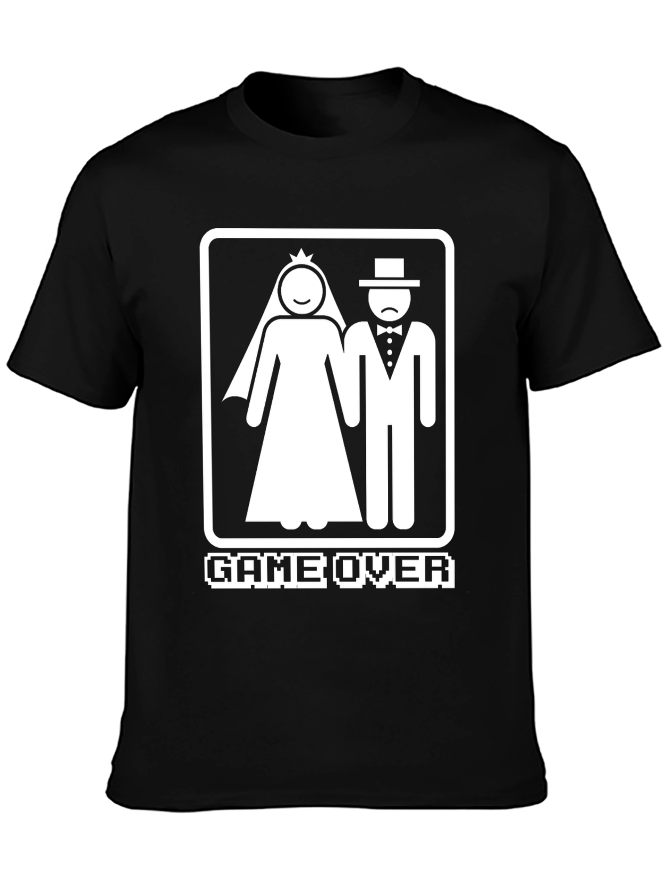 Game Over Wedding Black T-Shirt