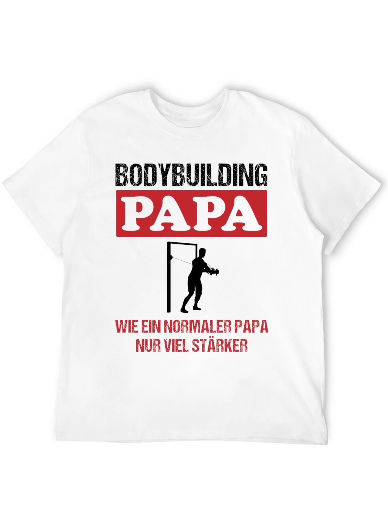 Bodybuilding Papa Black Graphic T-Shirt