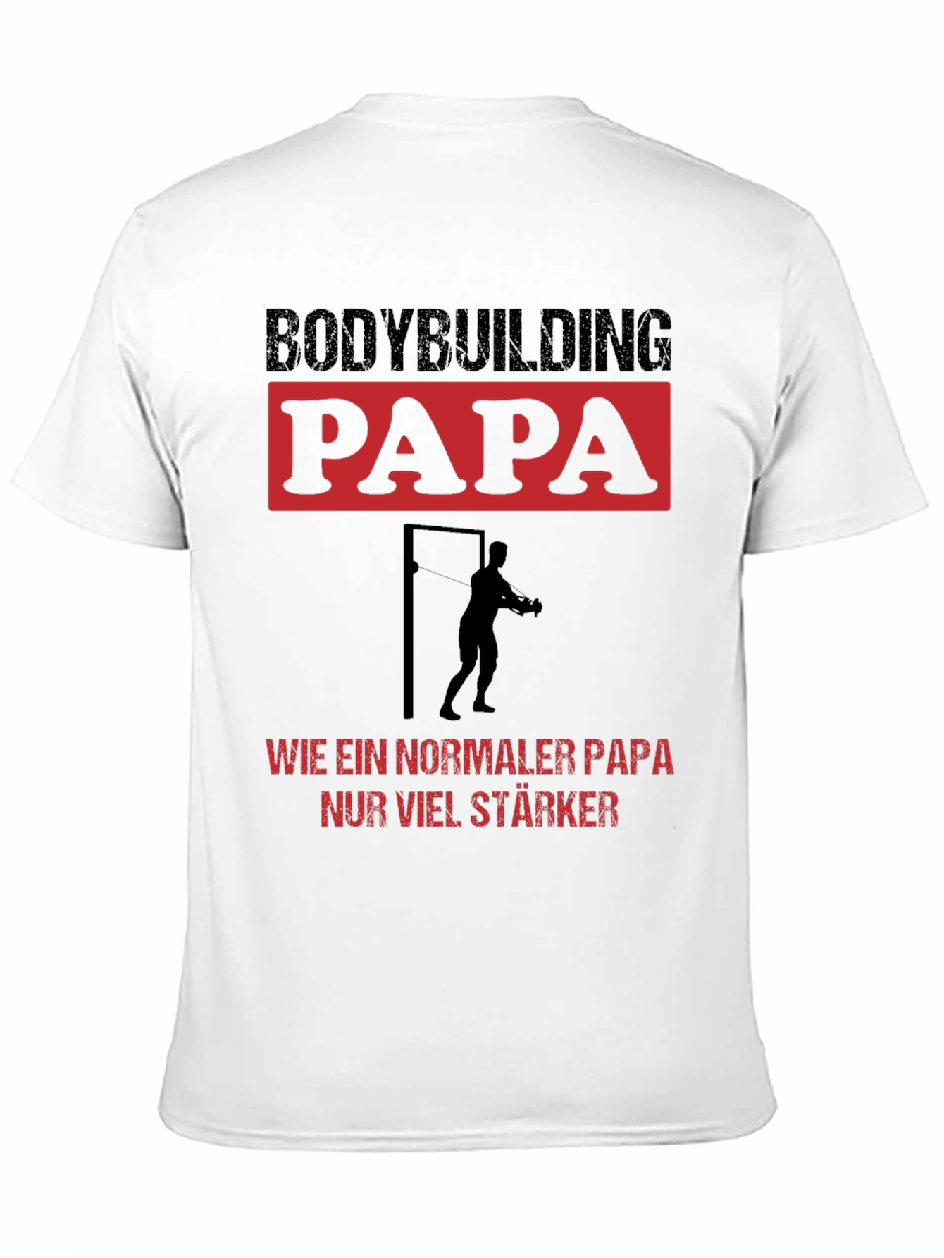 Bodybuilding Papa Black Graphic T-Shirt