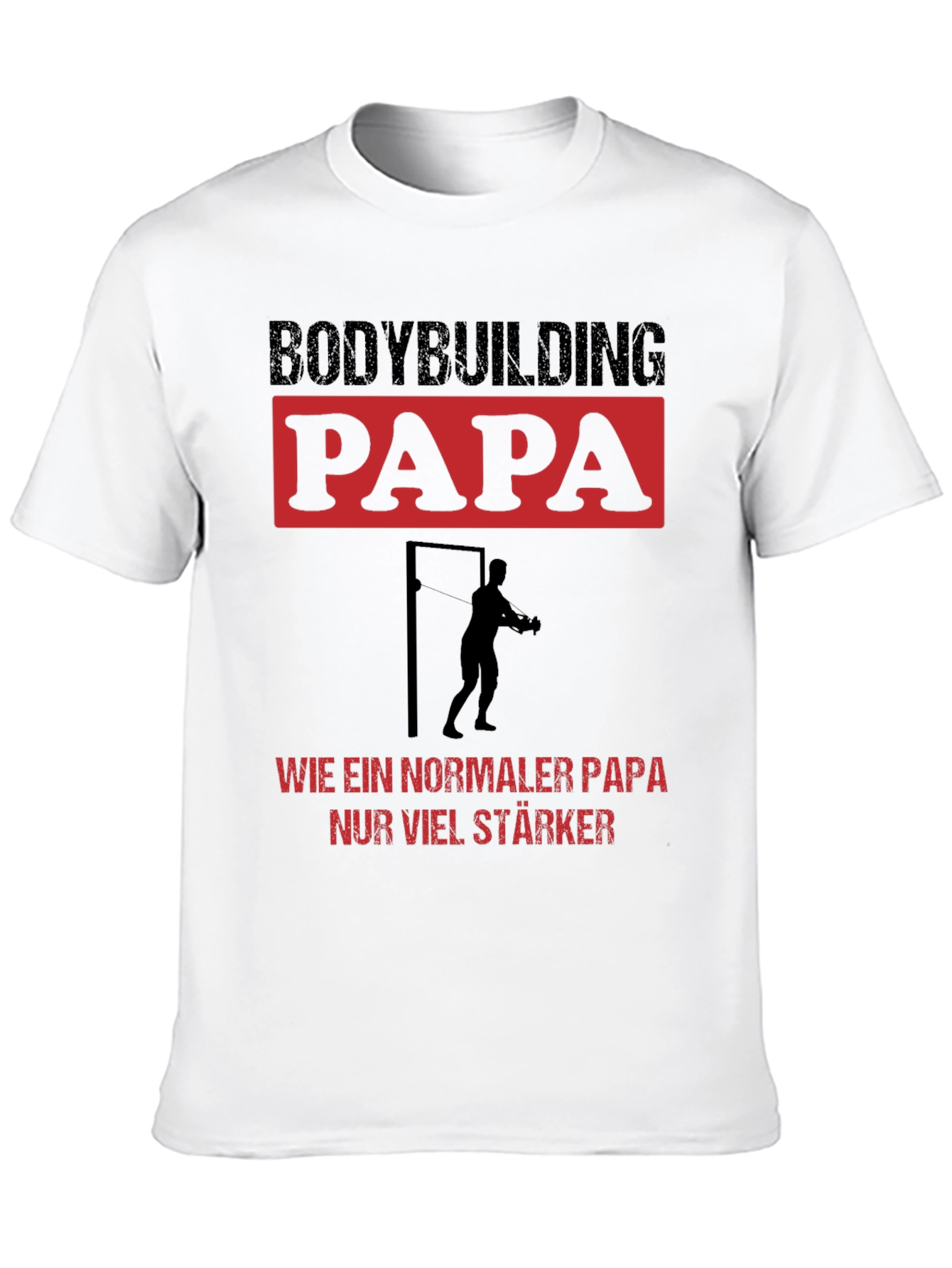 Bodybuilding Papa Black Graphic T-Shirt