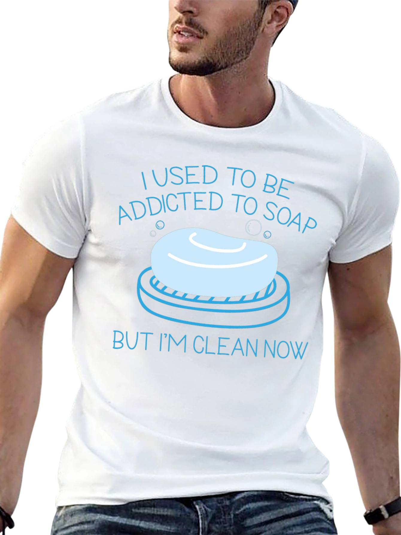 Funny Addicted To Soap Graphic T-Shirt