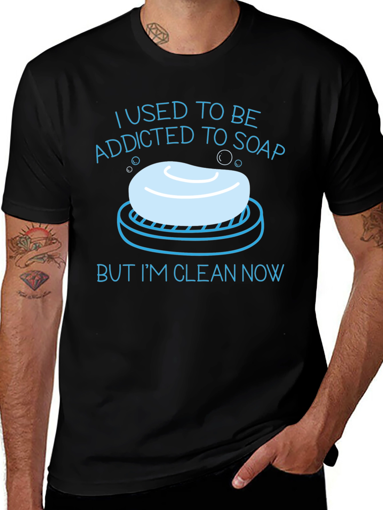 Funny Addicted To Soap Graphic T-Shirt