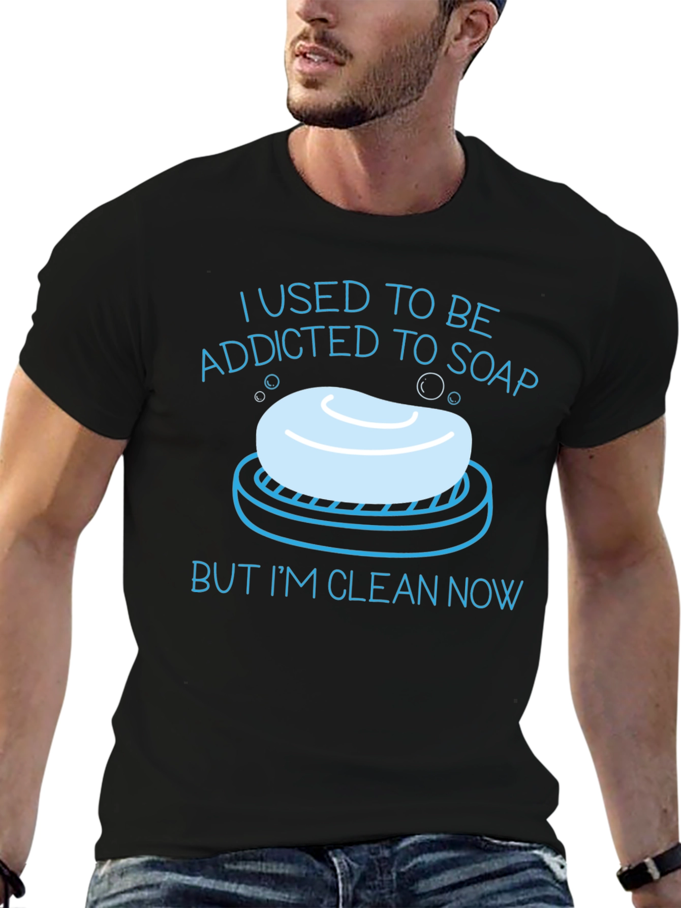 Funny Addicted To Soap Graphic T-Shirt