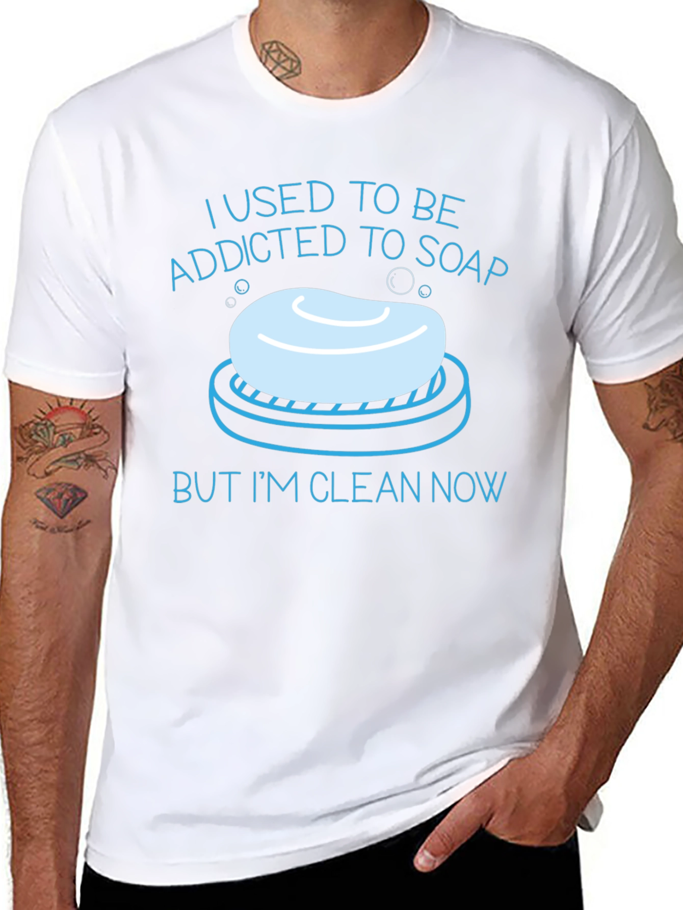 Funny Addicted To Soap Graphic T-Shirt
