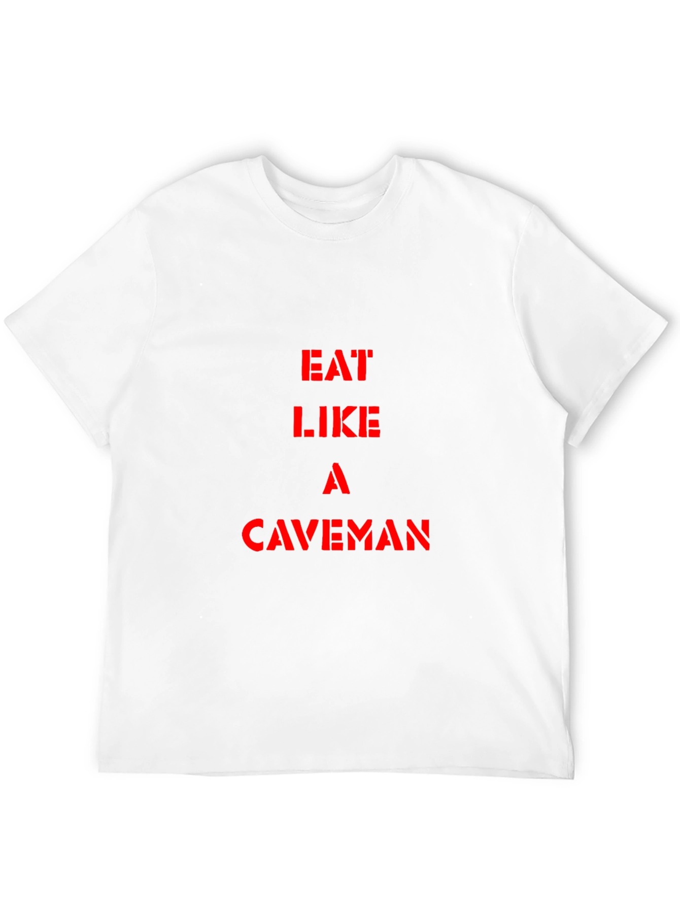Eat Like a Caveman Black Graphic Tee