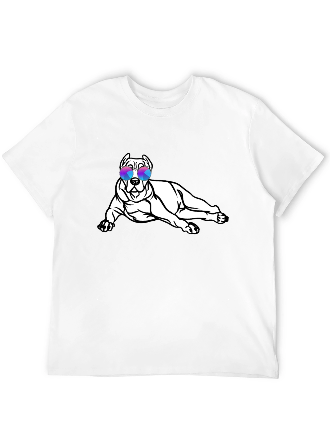 Cool Dog Sunglasses Black T-Shirt