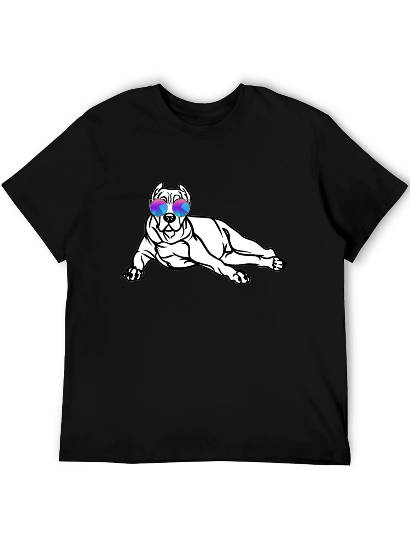 Cool Dog Sunglasses Black T-Shirt