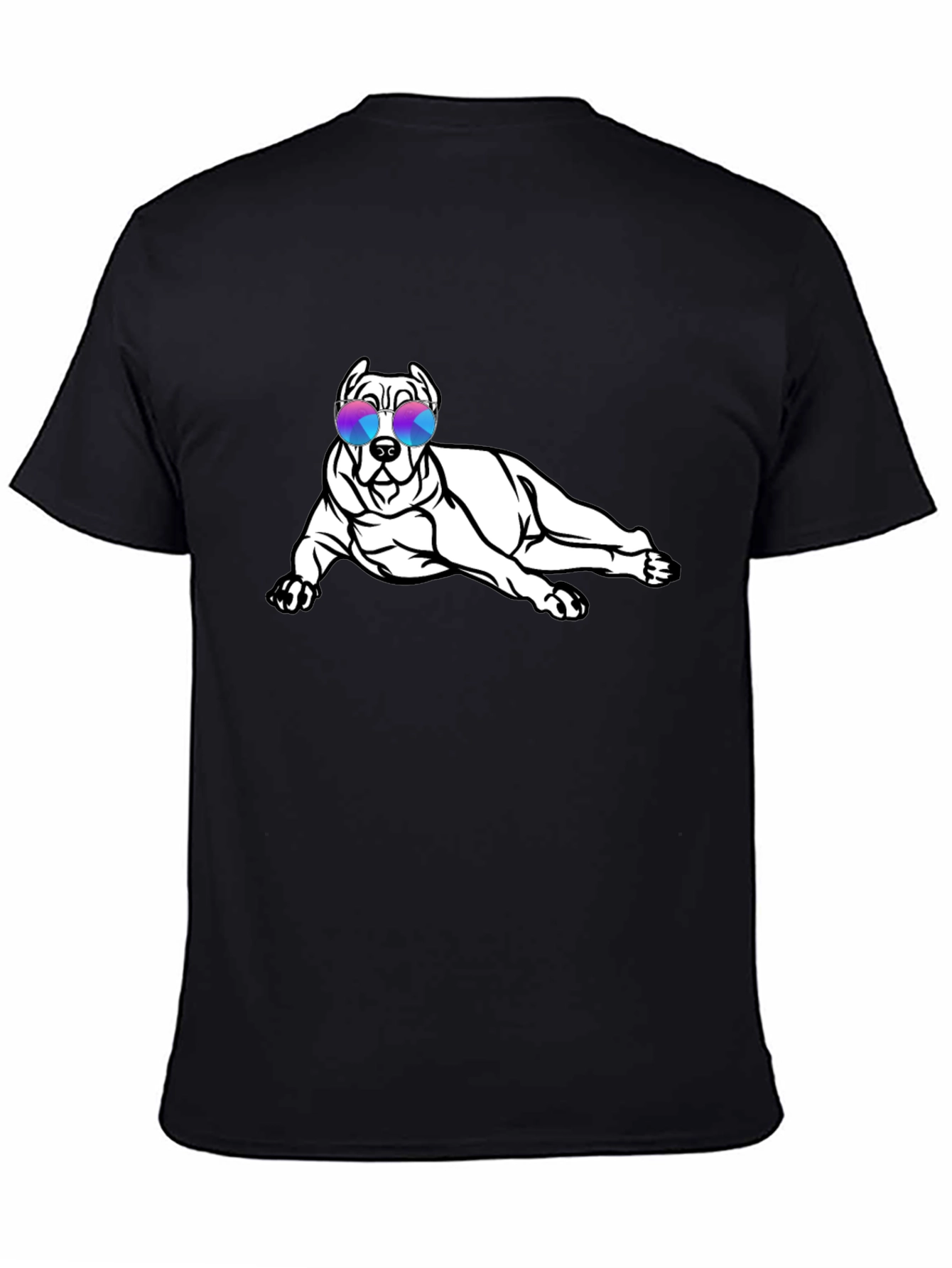 Cool Dog Sunglasses Black T-Shirt