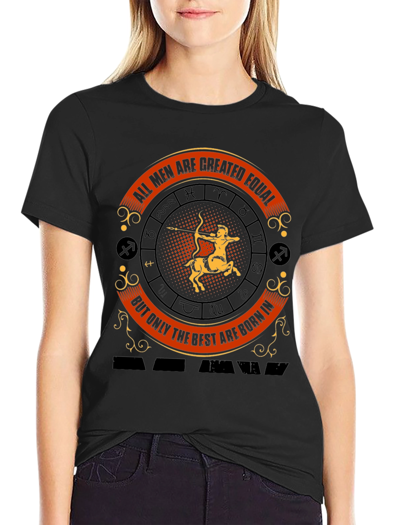 Sagittarius Zodiac T-Shirt - All Men Are Created Equal