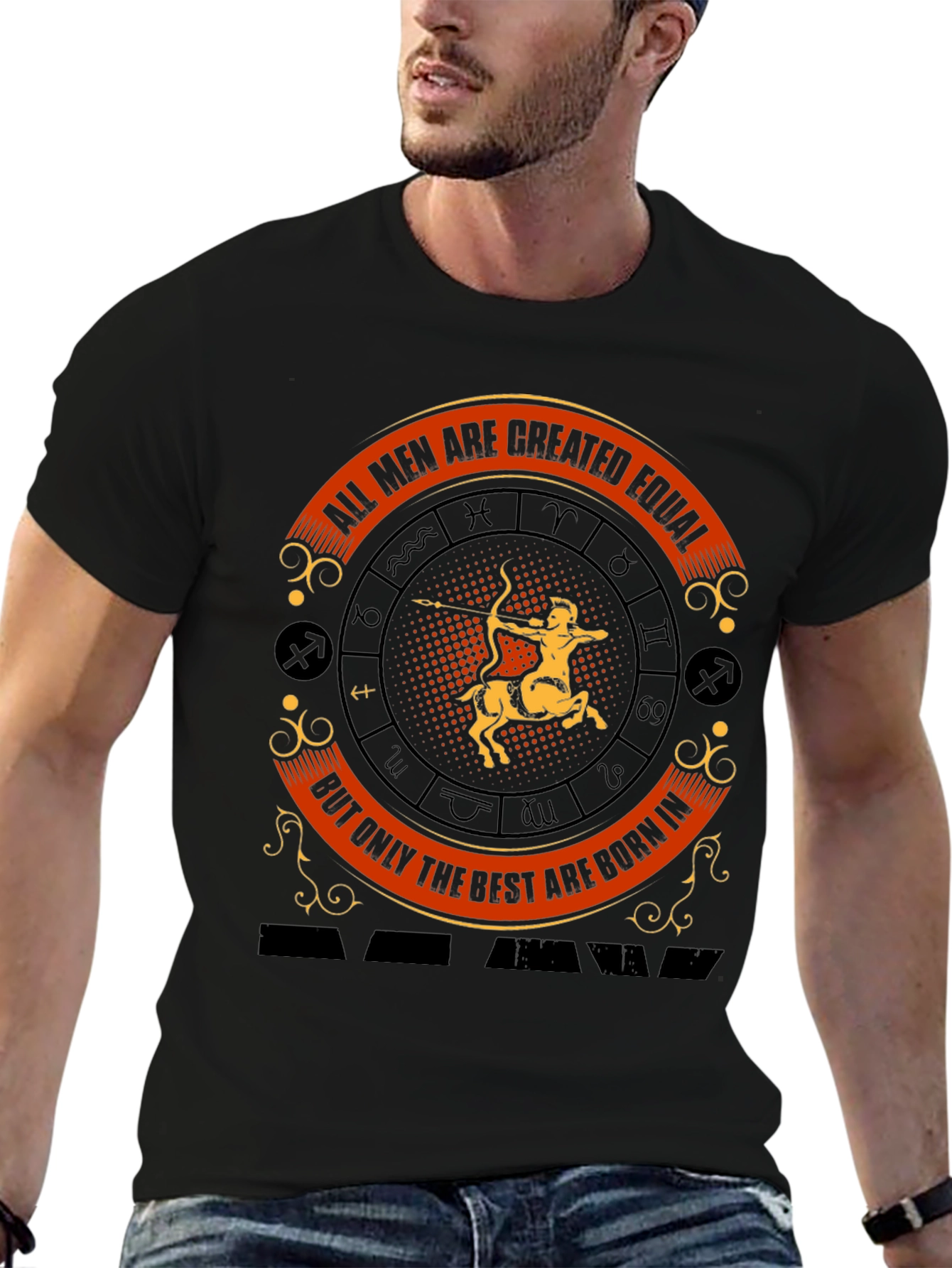 Sagittarius Zodiac T-Shirt - All Men Are Created Equal